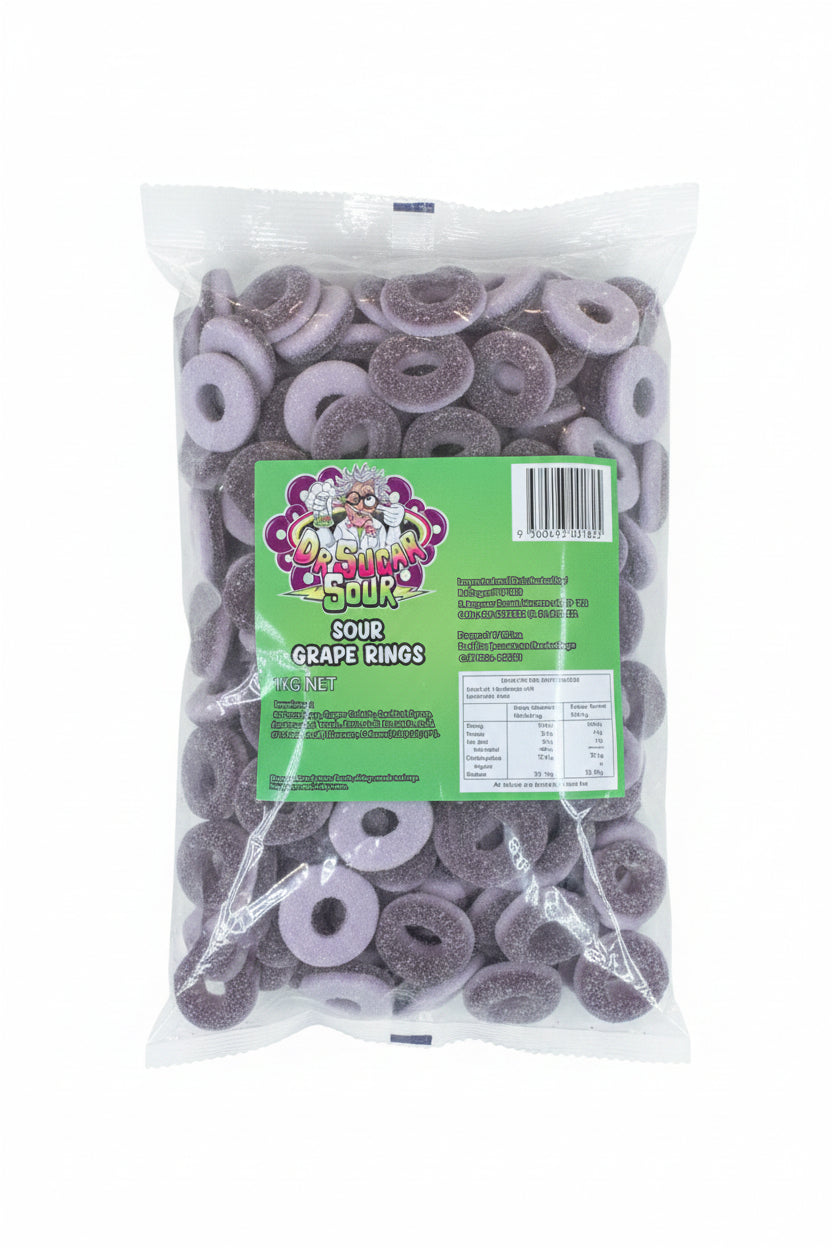 Dr Sugar Sour Grape Rings 1kg