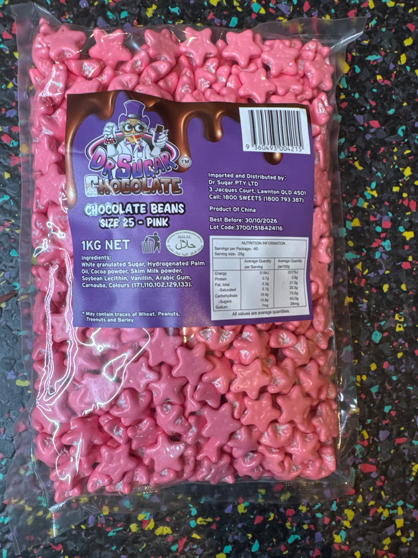Dr Sugar - Pink Chocolate Star 1kg