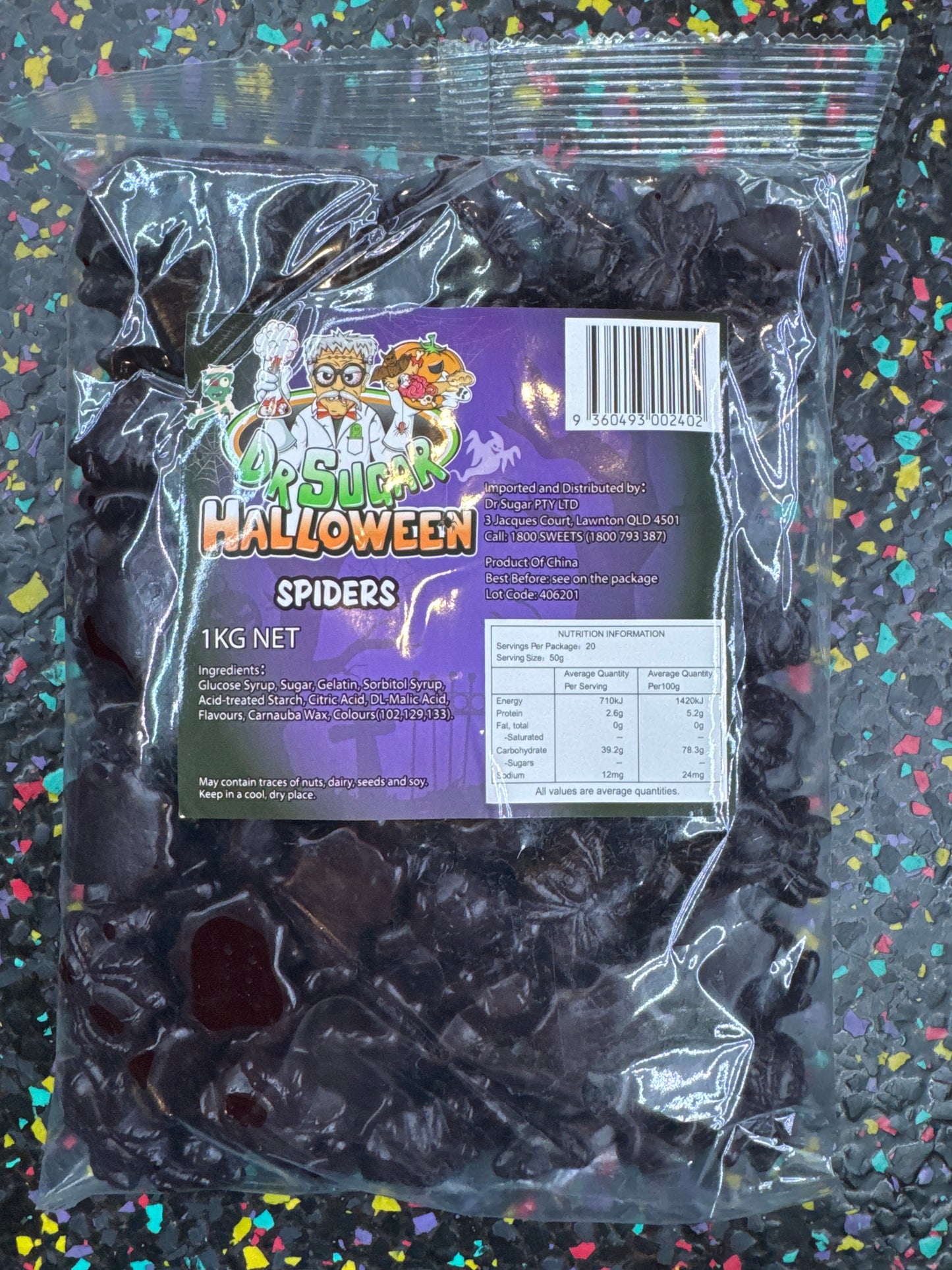Dr. Sugar Gummy Spider 1kg