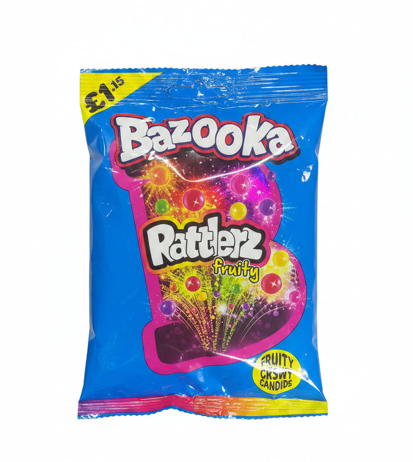 Bazooka Rattlerz Fruity Chewy Candy 100g