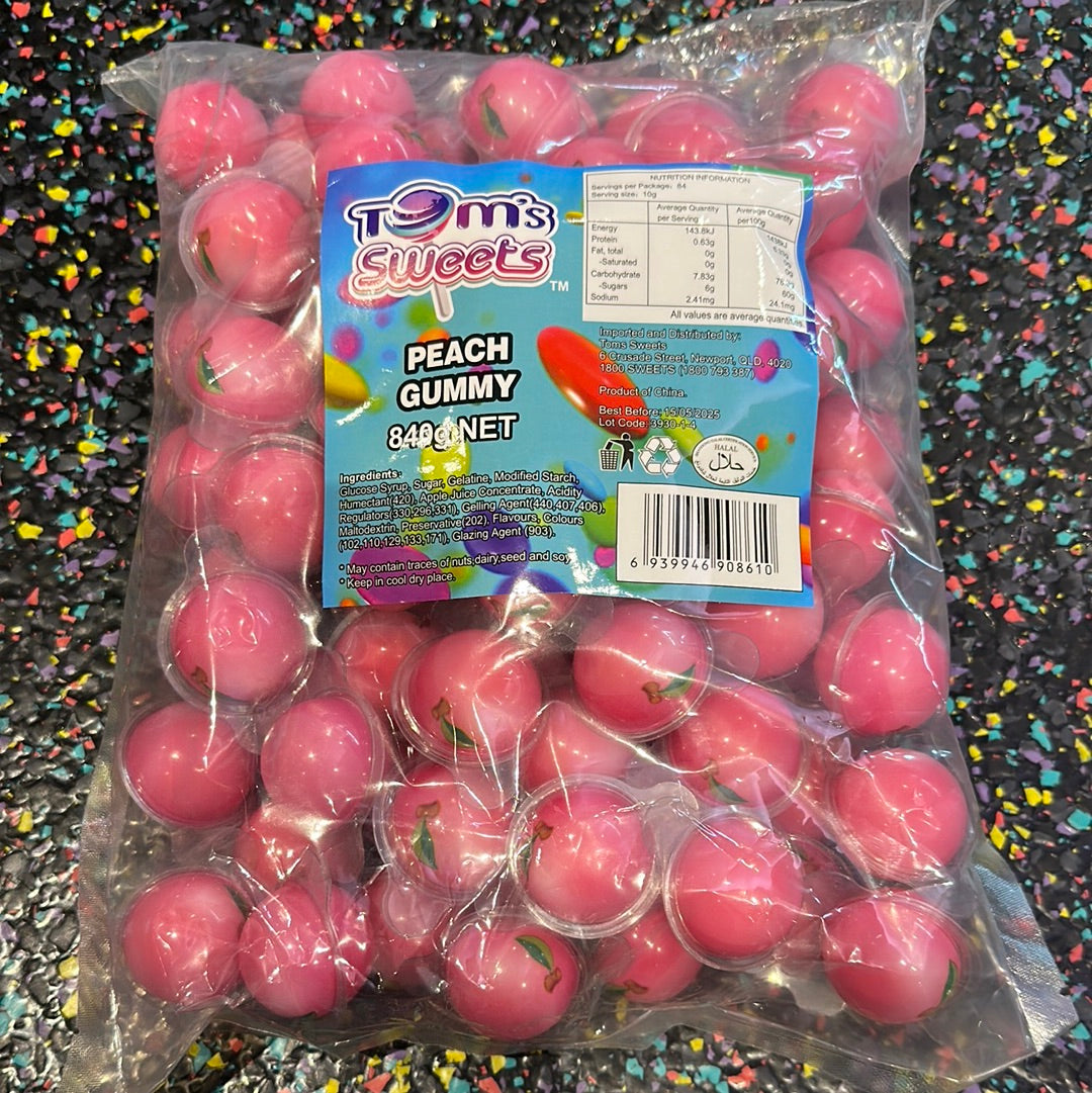 Tom’s Sweets Peach Gummy 840g