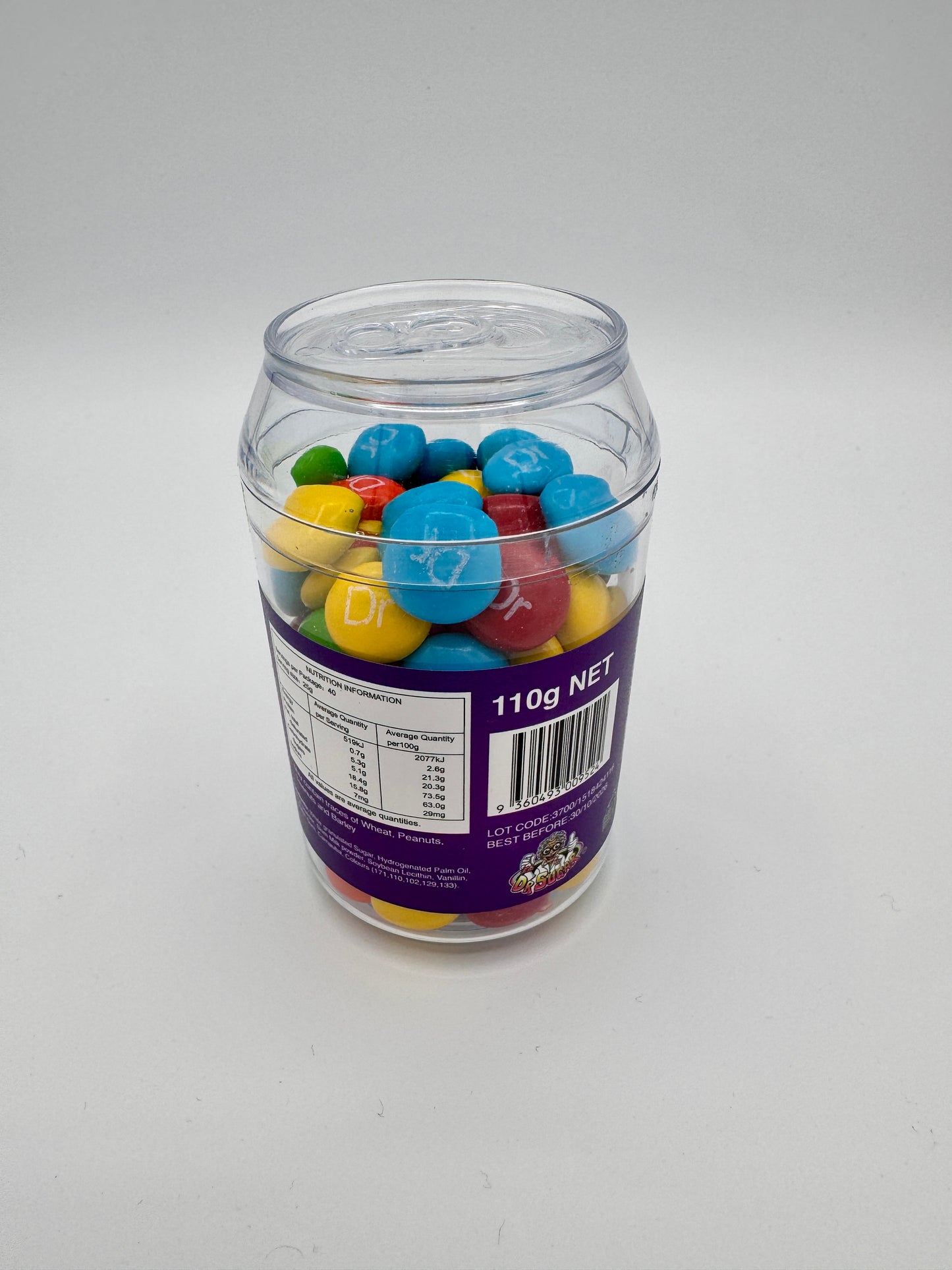 110g CHOCOLATE BEANS BUTTON-CAN