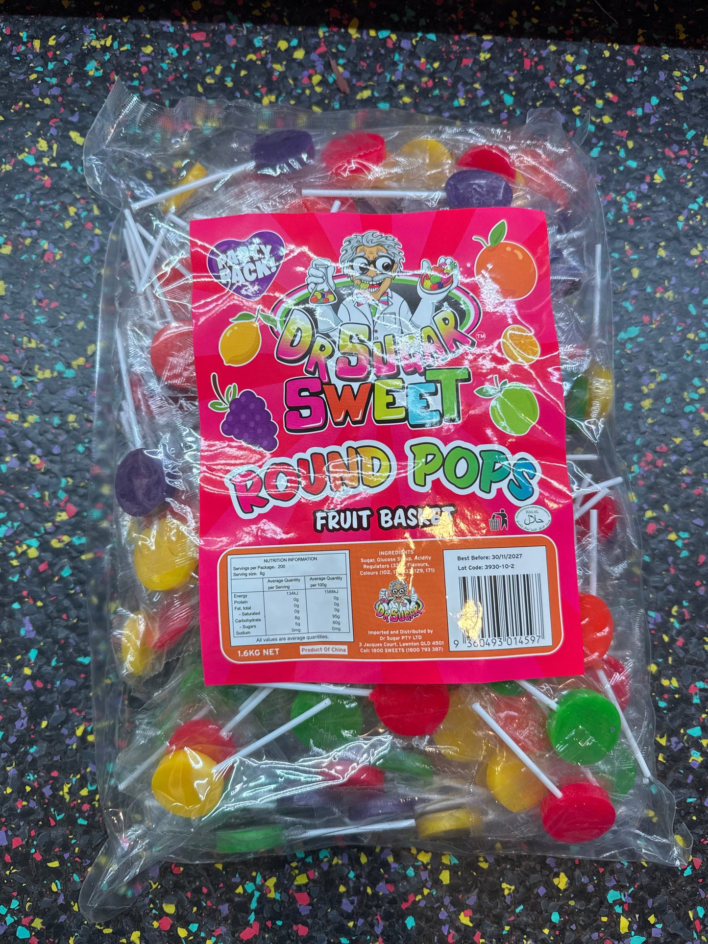 Dr Sugar Sweet Round Pops 8g