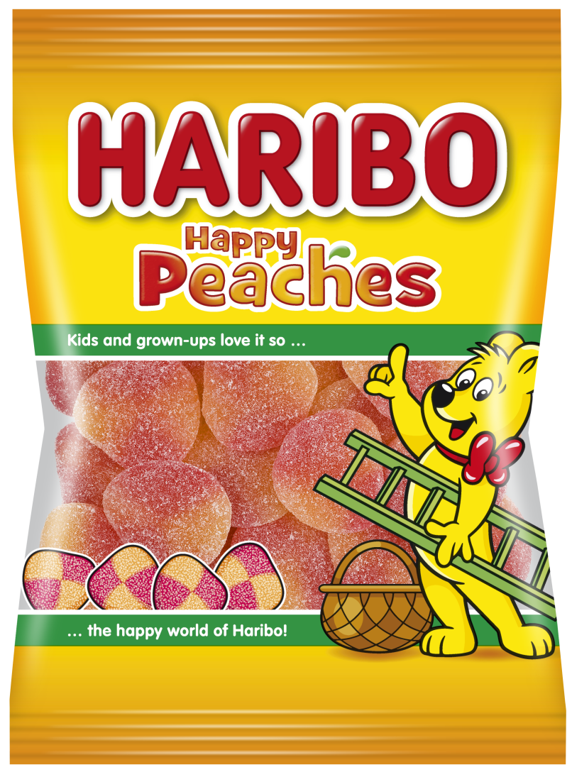 HARIBO HAPPY PEACHES 142G - Tom's Confectionery Warehouse
