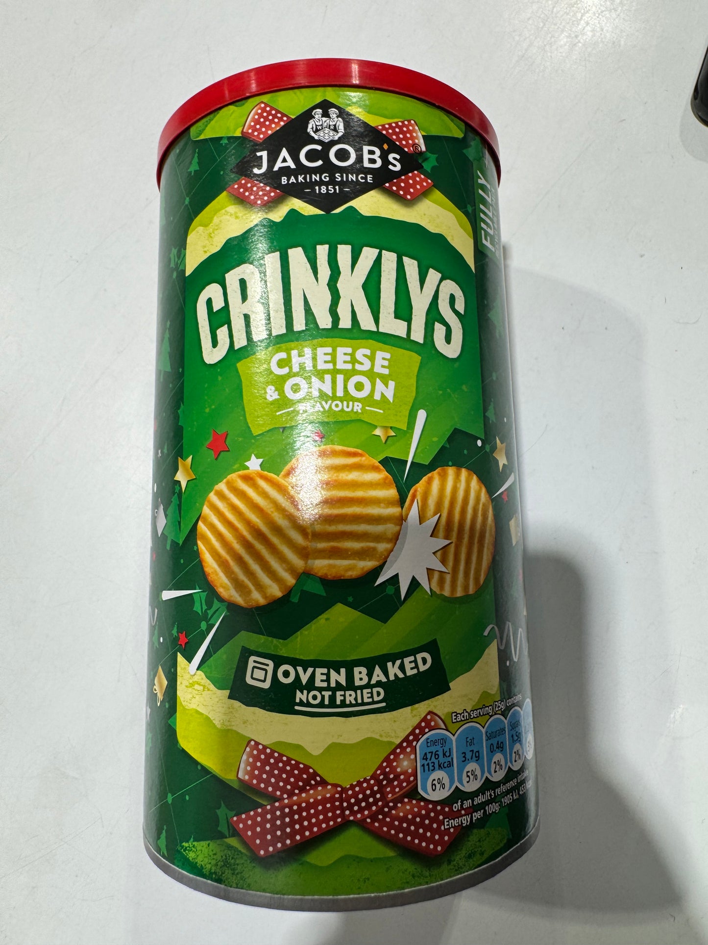 Jacobs Crinklys Caddy Cheese & Onion 200g