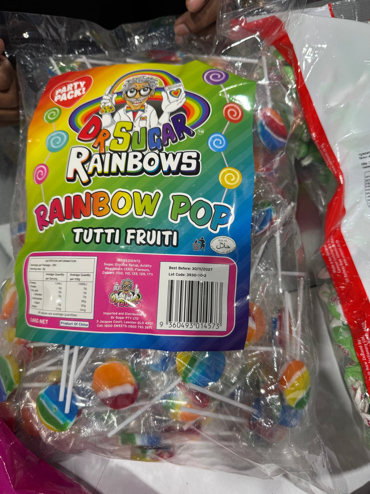 Rainbow Pops Tutti Frutti 1.6kg
