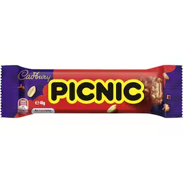 Cadbury Picnic Milk Chocolate Bar Chocolate Bar 39g
