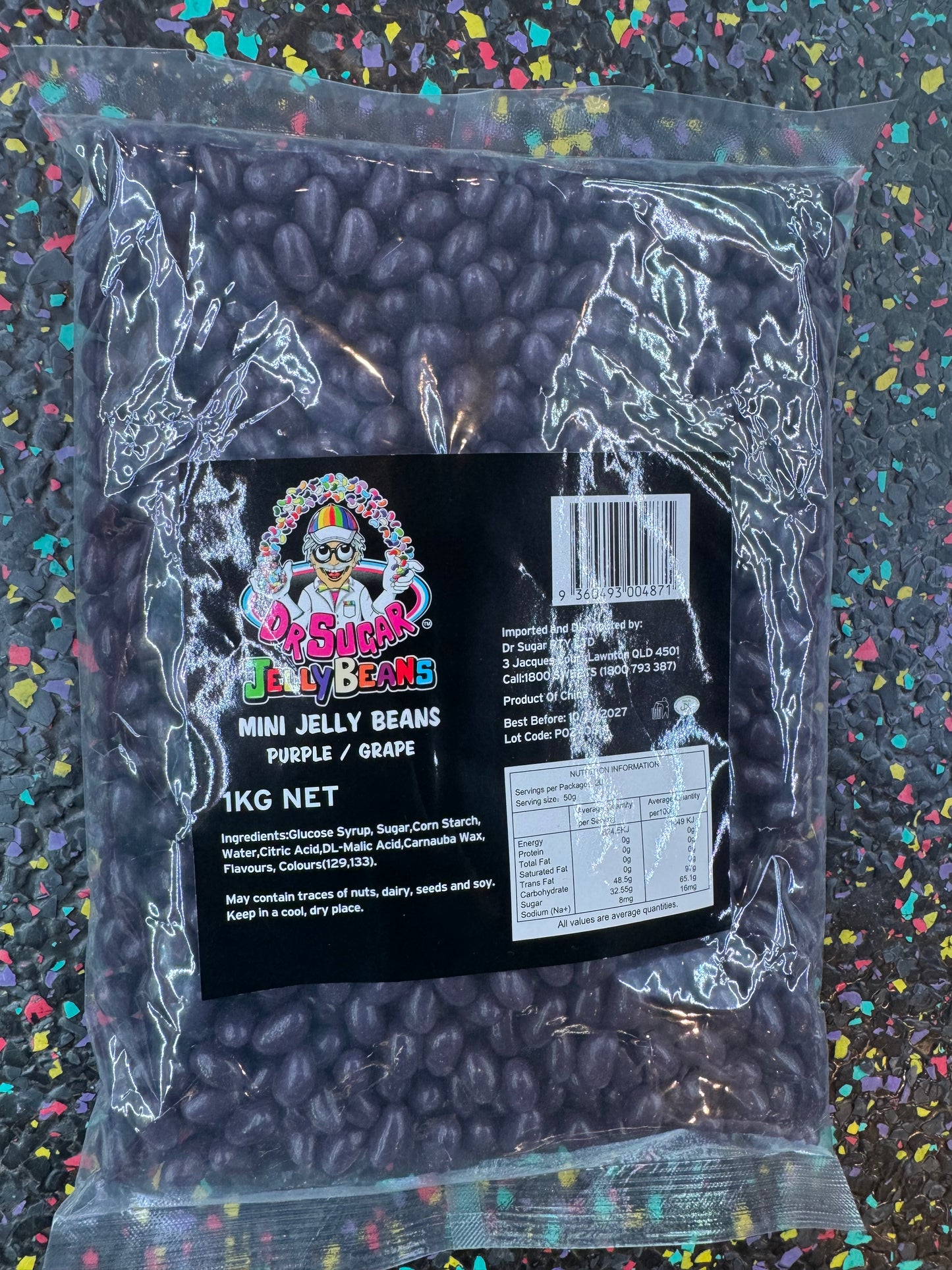 DR Sugar - Mini Jelly Beans Purple - Grape Flavoured 1kg