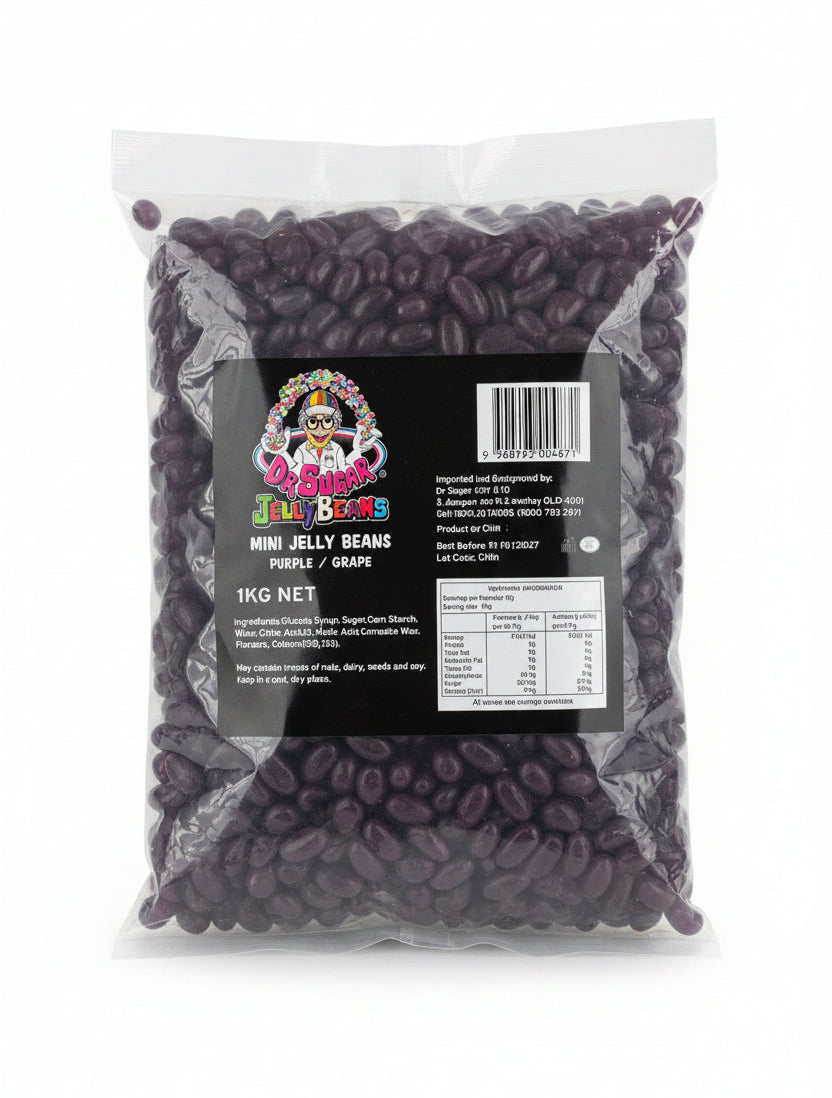 DR Sugar - Mini Jelly Beans Purple - Grape Flavoured 1kg