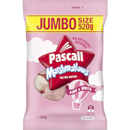 Pascall Marshmallows Pink & White White Lollies