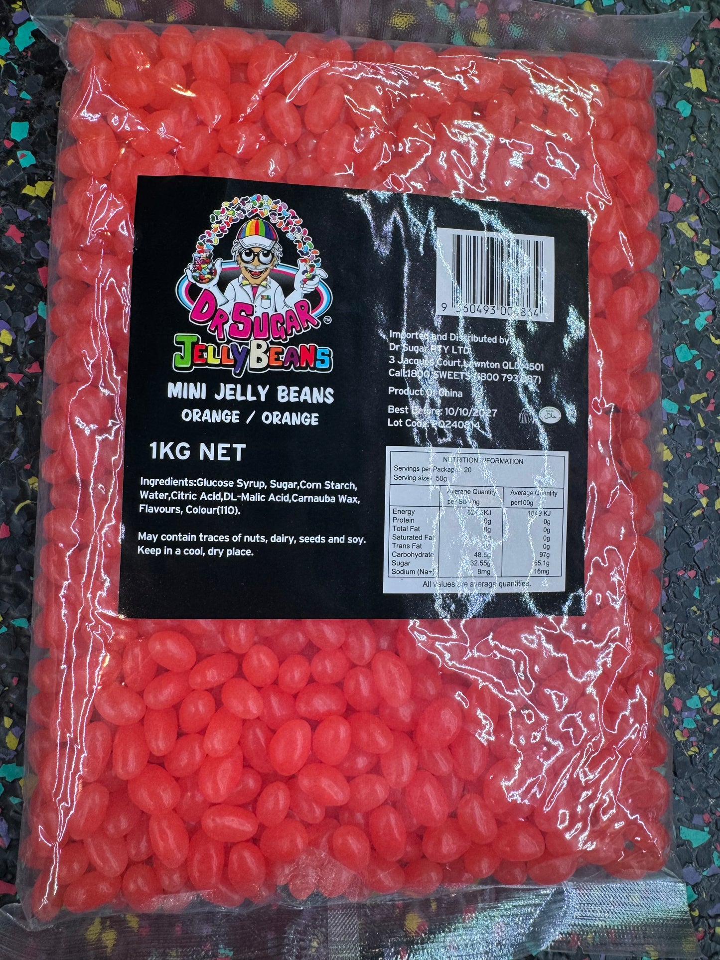 Dr Sugar - Mini Jelly Beans Orange 1kg