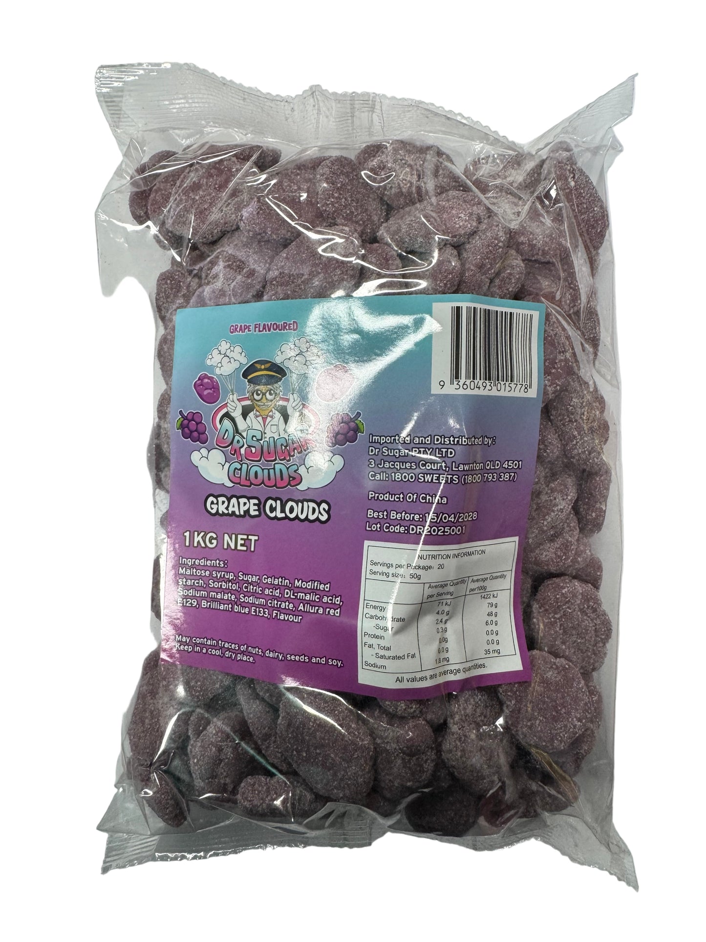 Dr. Sugar Grape Cloud Gummy 1kg