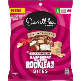 Darrell Lea Milk Chocolate Raspberry Flavoured Rocklea Road Bites