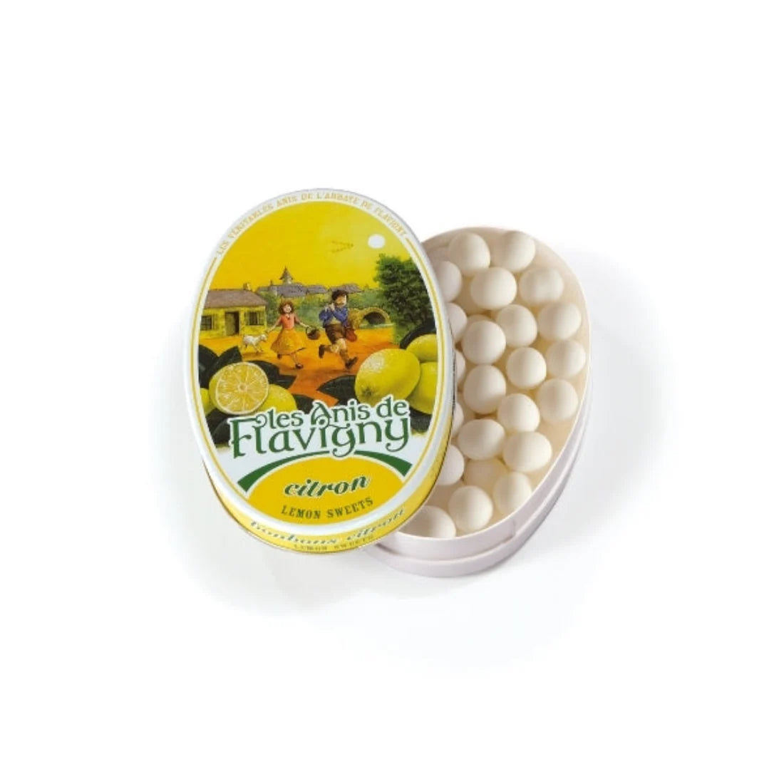 France Les Anis de Flavigny Oval Tin Lemon 50g