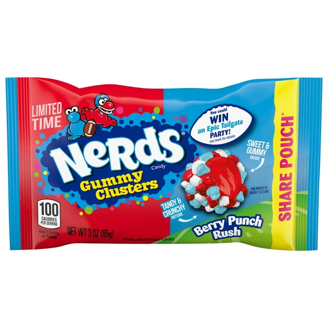 US Nerds Gummy Clusters Berry Punch Rush 85g