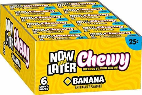 Now and Later Chewy Banana 26g - Tom's Confectionery Warehouse