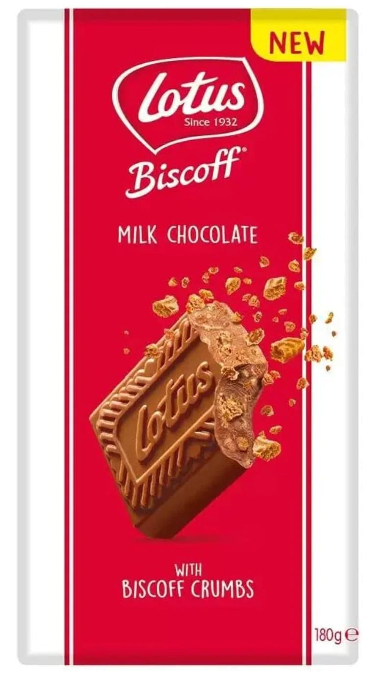 Lotus Biscoff Milk Chocolate tablet & Biscoff crumbs 180g