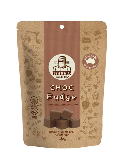 Kellys Choc Fudge 180g - Tom's Confectionery Warehouse