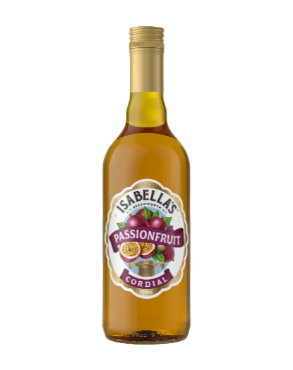 Isabella’s Cordial Passionfruit 700ml - Tom's Confectionery Warehouse