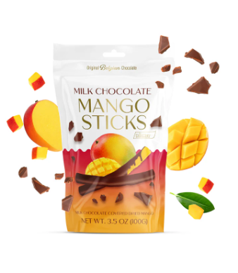 US BeeMax Milk Chocolate Mango Sticks 100g