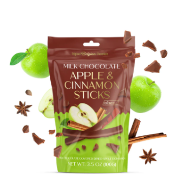 BeeMax Milk Chocolate Apple & Cinnamon Sticks 100g