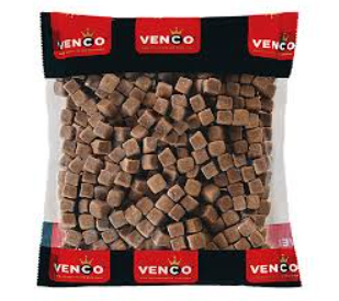 Dutch Venco - Zoute Griotten (Sugar Coated Salmiak Licorice Cubes) 1kg