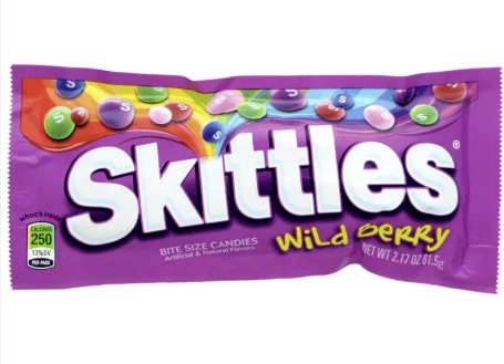 US Skittles wild berry 61.5g - Tom's Confectionery Warehouse