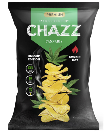 Chazz Premium Potato Chips Cannabis Smokin' Hot 90g