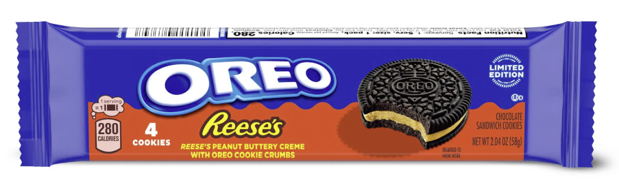 US Reese's Oreo PB Creme Chocolate Sandwich Cookies 58g