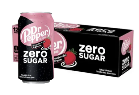 US Dr Pepper Strawberry & Cream Zero Sugar 355ml