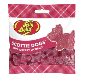 US Jelly Belly Strawberry Licorice Scottie Dogs 78g