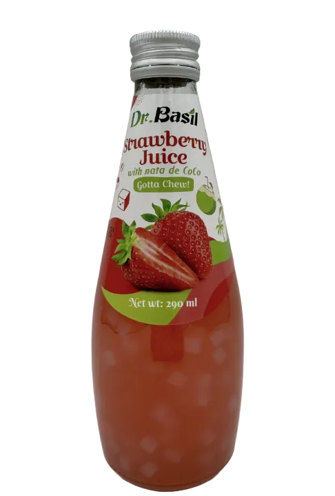 Dr. Basil Strawberry Juice with Nata De Coco 290ml