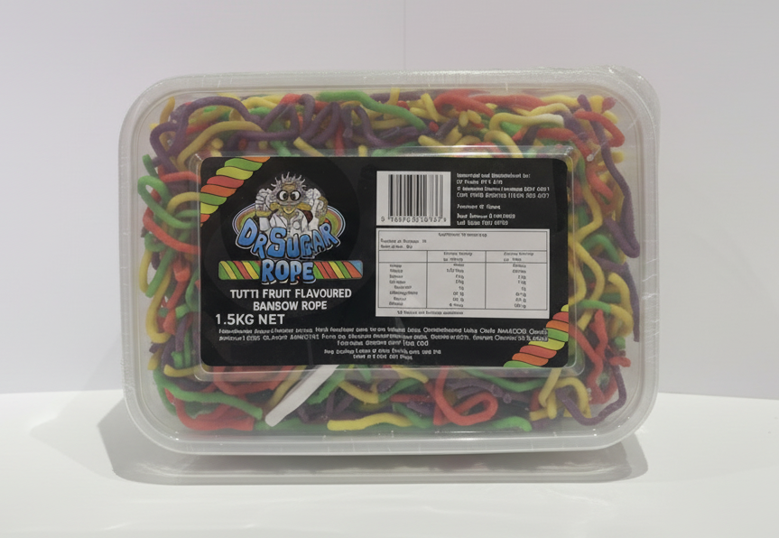Dr Sugar Tutti Frutti Rainbow Candy Rope 1.5kg