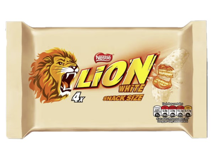 UK Nestle Lion White Bar 4 pack 120g - Tom's Confectionery Warehouse