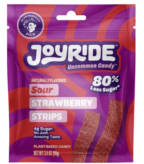 Joyride Sour Strawberry Strips Bag 99g