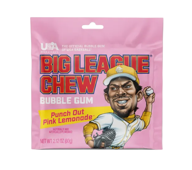 US Big League Chew Pink Lemonade 60g - Tom's Confectionery Warehouse