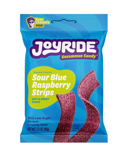 Joyride Sour Blue Raspberry Strips Bag 99g