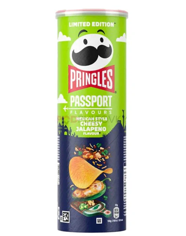 US Pringles Passport Mexican Style Cheesy Jalapeno 165g