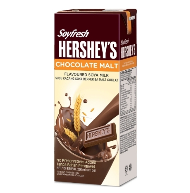 Hershey’s Chocolate Malt Flavoured Soya Milk 236ml