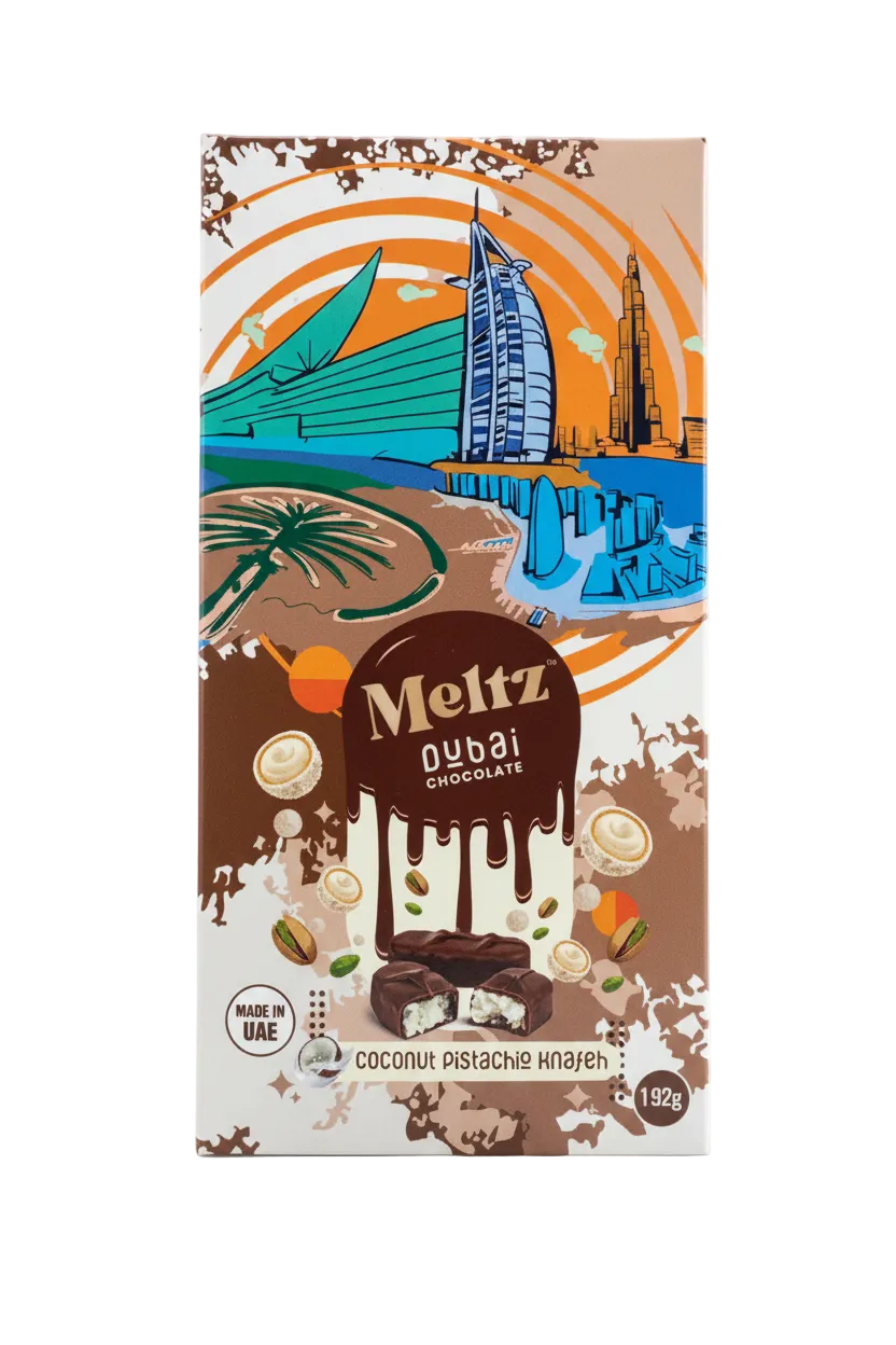 Meltz Dubai Chocolate Coconut Pistacho 192g