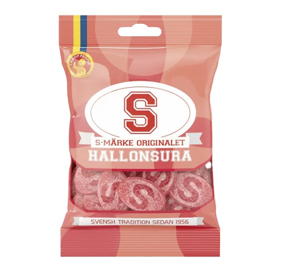 Swedish S-Marke Original Hallonsura 80g