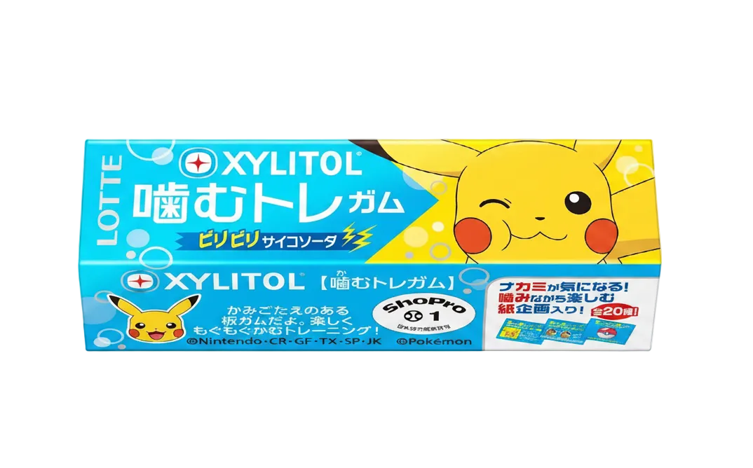 Lotte Xylitol Gum Kamu-Tore Psycho Pokémon 9pcs