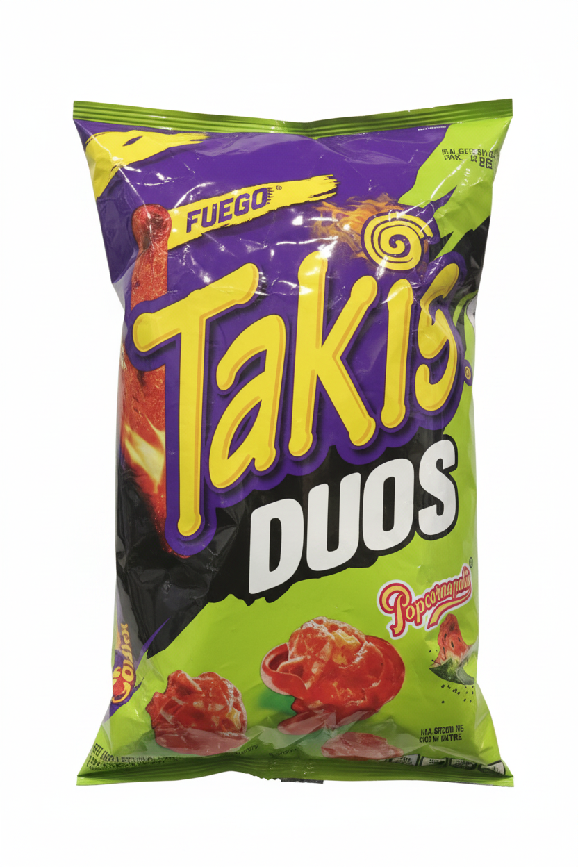 Takis Fuego Duos Hot Chili Pepper, Lime & Watermelon Snack Mix 198g