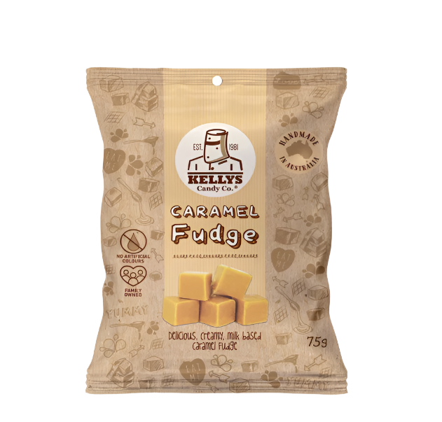 Kellys Caramel Fudge Snack Pack 75g - Tom's Confectionery Warehouse