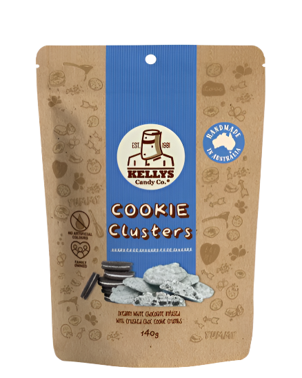Kellys Cookie Clusters 140g - Tom's Confectionery Warehouse