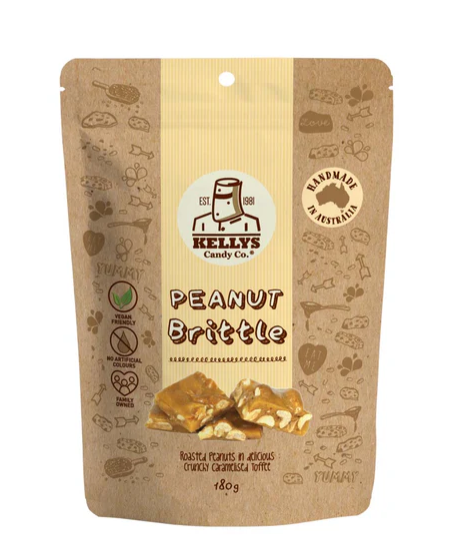 Kellys Peanut Brittle 180g - Tom's Confectionery Warehouse