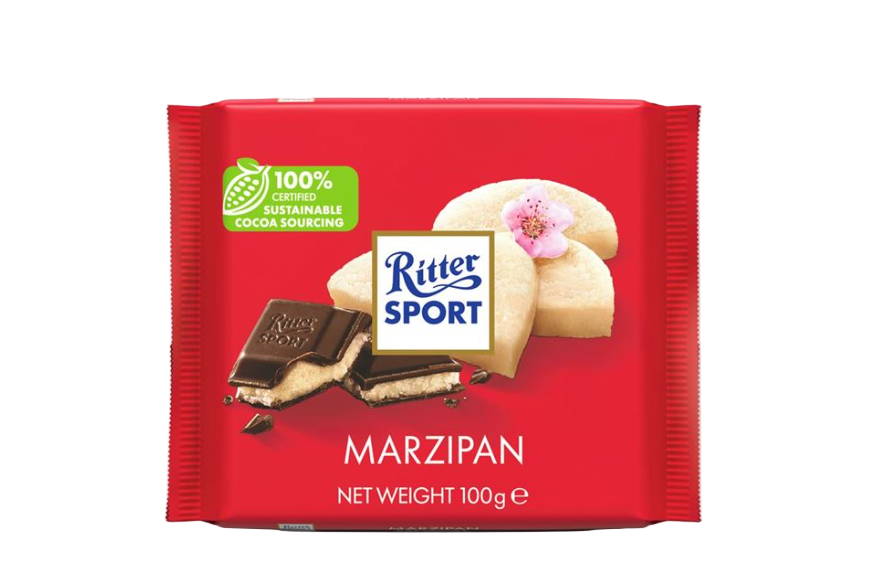 Ritter Sport Marzipan Dark 100g - Tom's Confectionery Warehouse