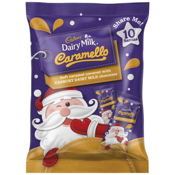 Cadbury Caramel Chocolate Santas Bag 12pc