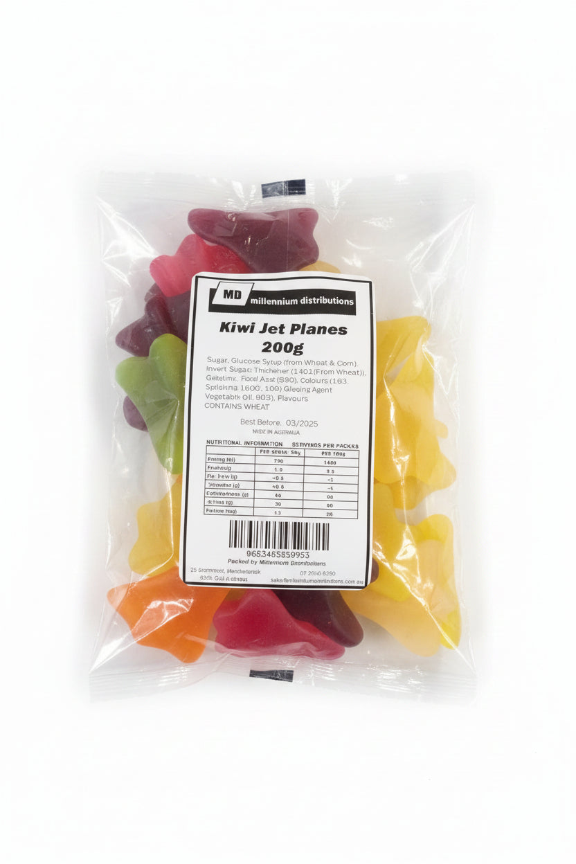 Kiwi Jet Planes 200g - Tom's Confectionery Warehouse