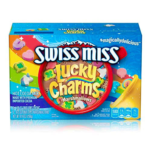 Swiss Miss Hot Cocoa with lucky charm marshmallows